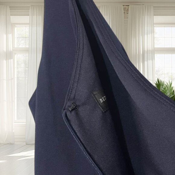 Betsy & Adam Navy Blue Ruffle High-Low Gown Size 14 NWT | Elegant Formal Dress - Picture 10 of 15